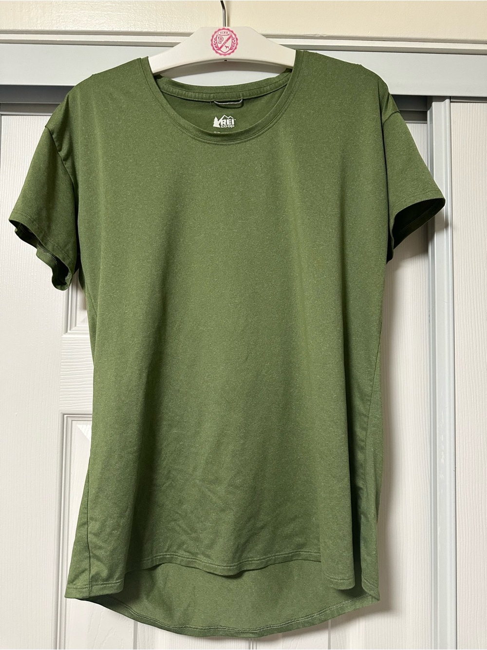 REI Olive Green Crew Neck Short Sleeve Tee